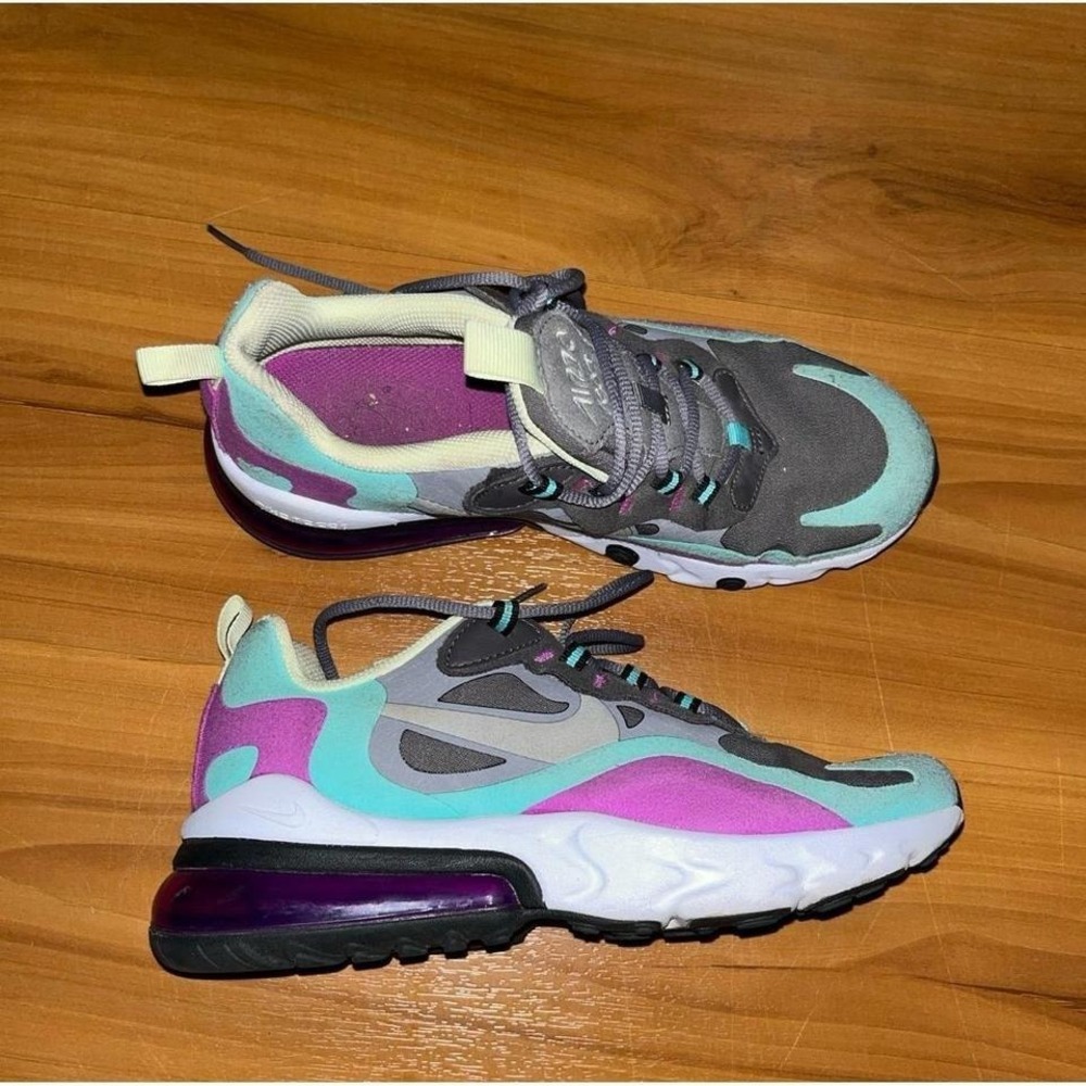 Kids Nike Air Max 270 React Running Walking Lace Up Shoes Sneakers